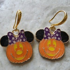 Female Mouse Halloween Gold Tone Earrings (E2-4)